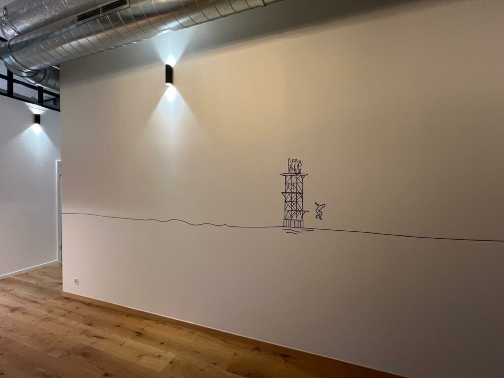 decoration murale adhesif illustration minimaliste