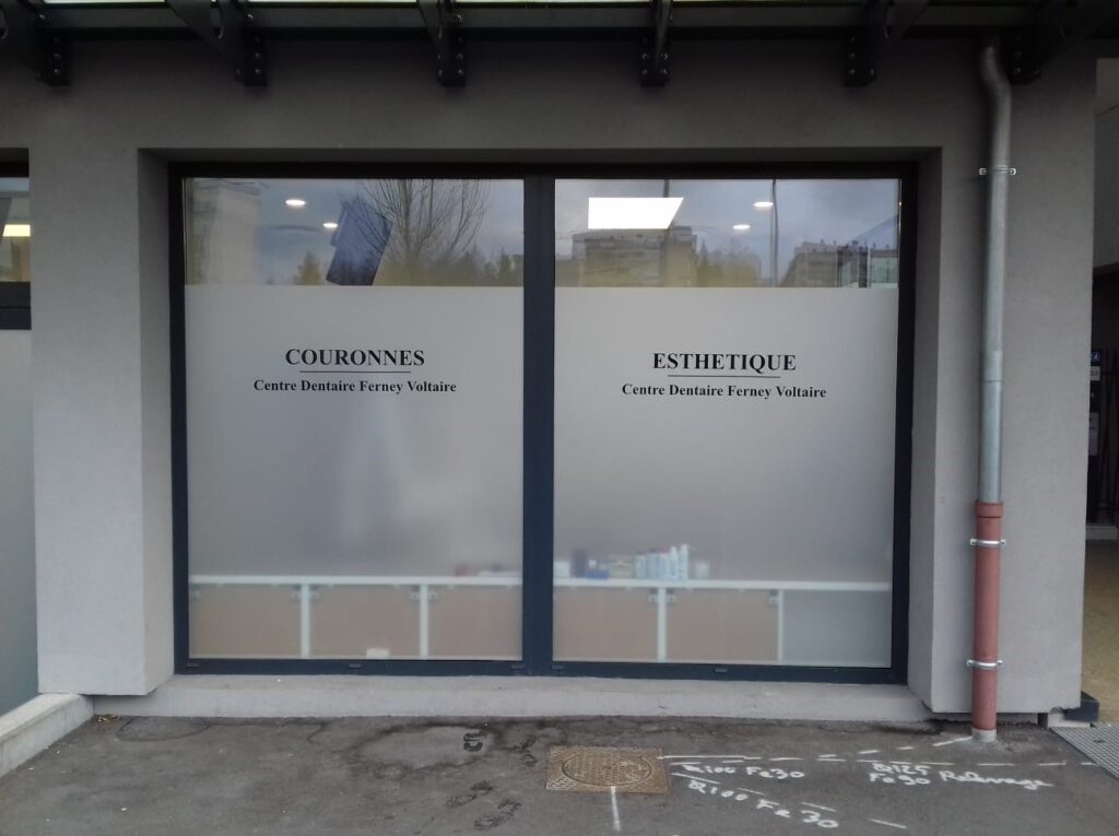 film depoli vitrine magasin