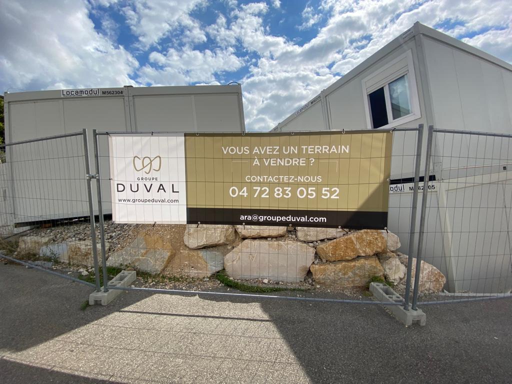 banderole chantier groupe duval promotion immobilière