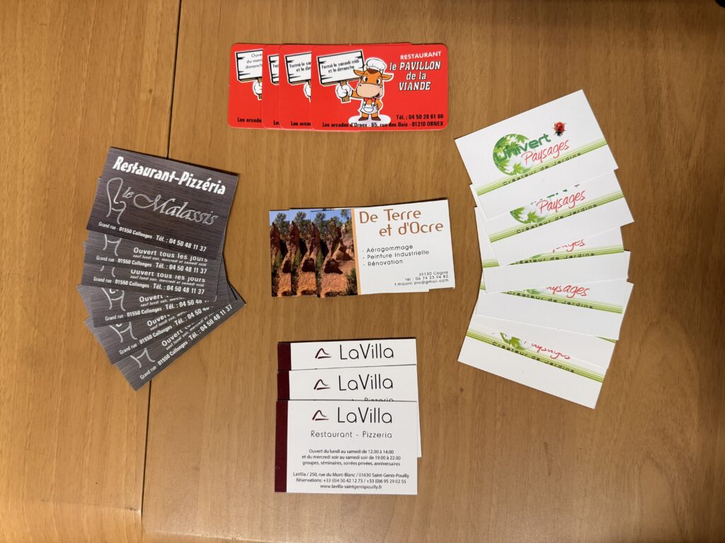 cartes de visite finition brillante impression