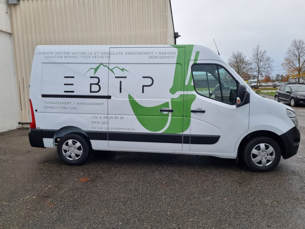 flocage camionnette ebtp