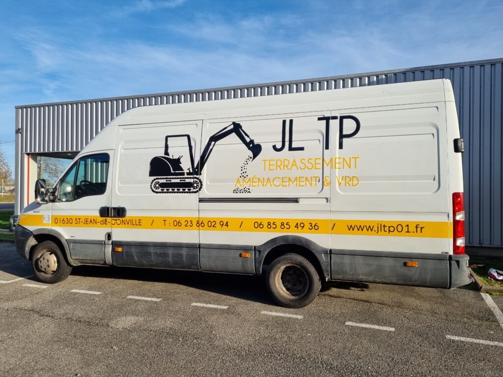 flocage camionnette jltp
