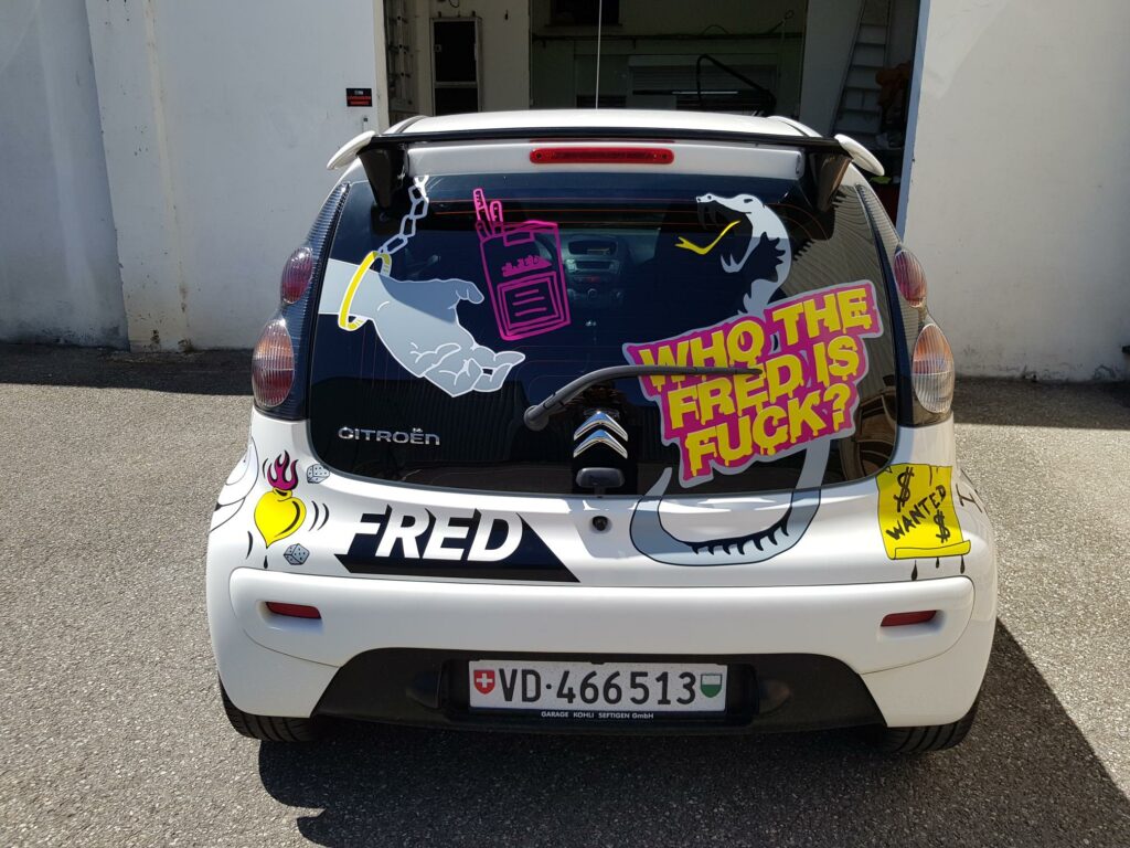 flocage voiture fred