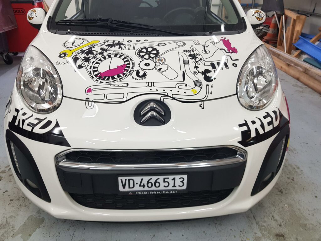 flocage voiture fred 2