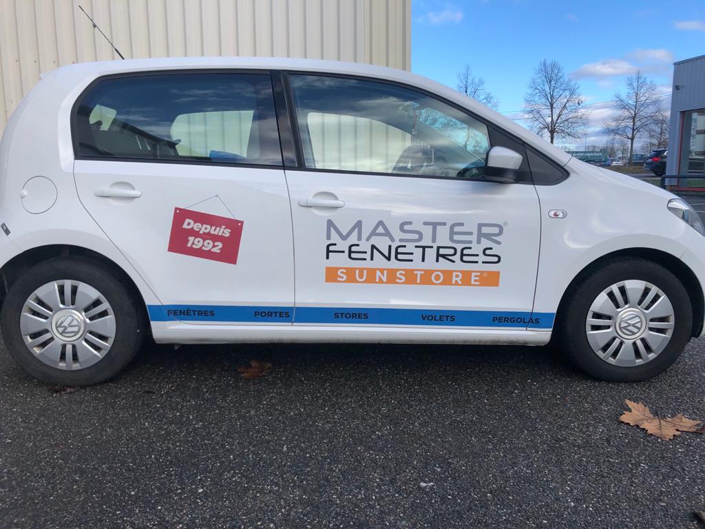 flocage voiture master fenetre