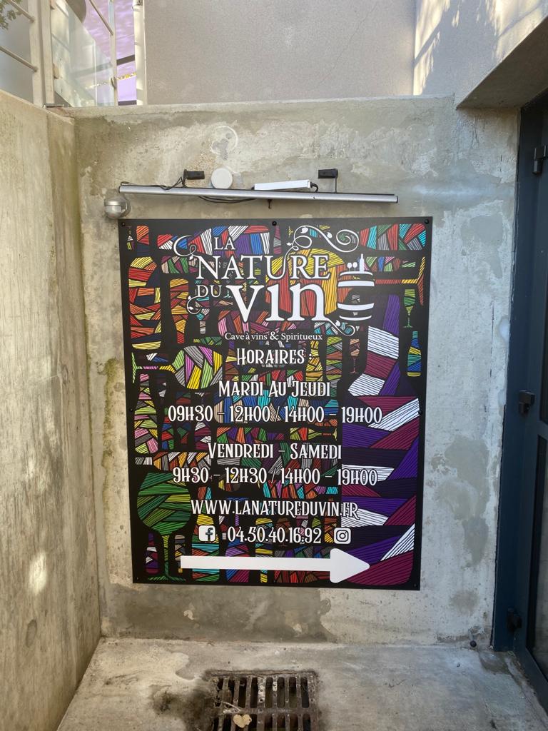 panneau nature du vin