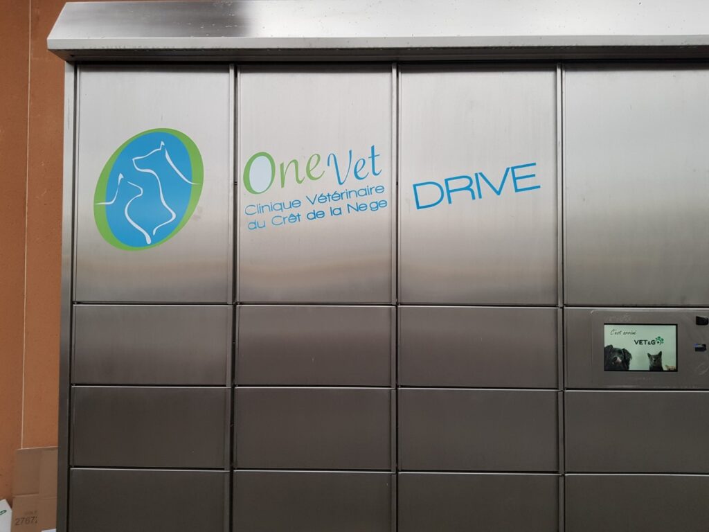 signalétique adhésive clinique vétérinaire drive