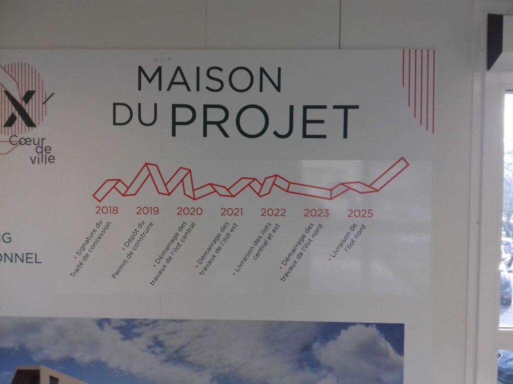 panneau signalétique intérieur Maison du Projet